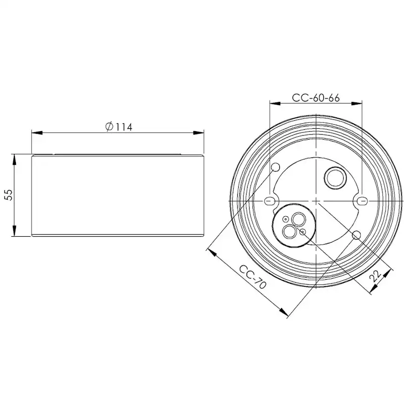 Vägg-/Taklampa Ifö Electric Sockel Rak IP44 LED