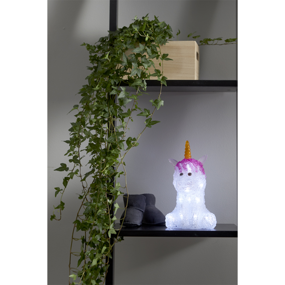 Dekorationsfigur Star Trading Crystaline Enhörning