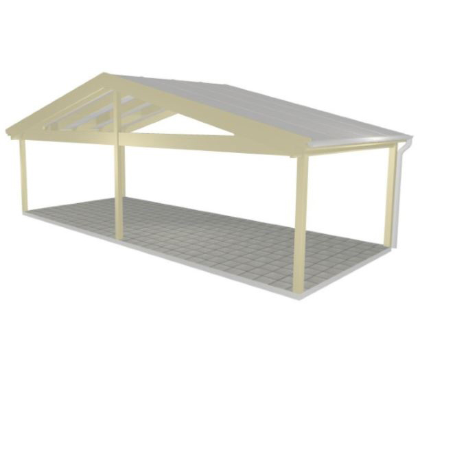 Uterumsstomme Glimma B 8645 x D 3580mm med Mittstolpe B 8645 x D 3580 mm