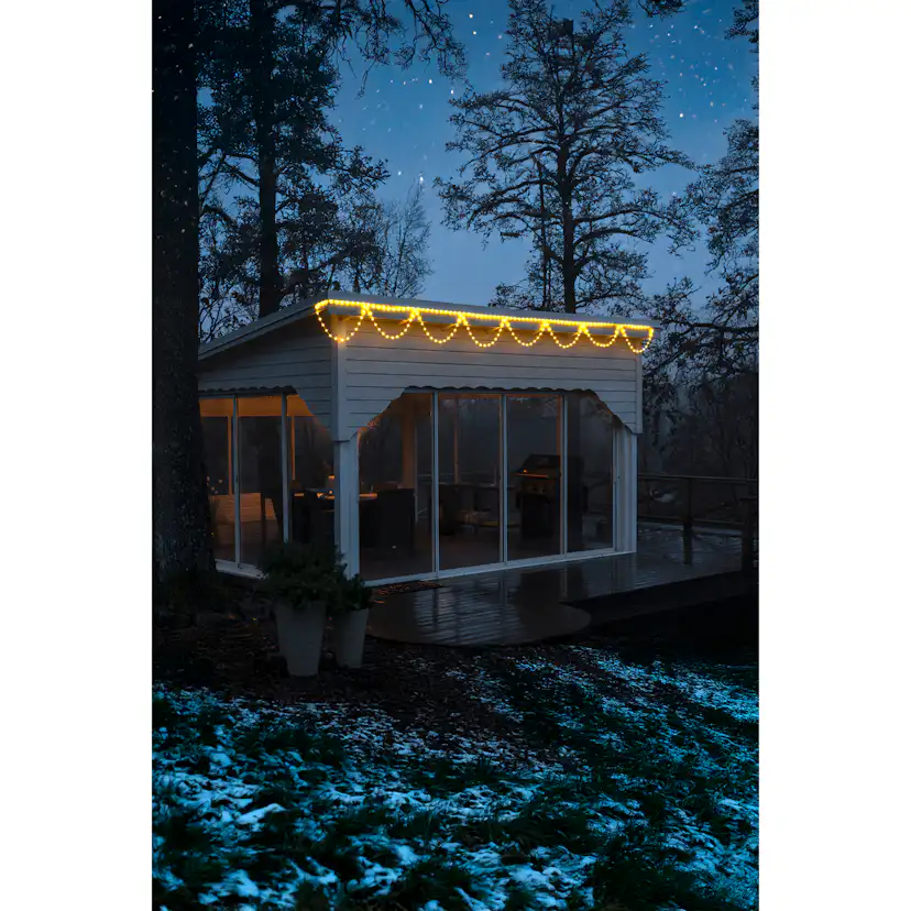 Ljusslinga Gnosjö Konstsmide Ljusgardin Enkelrosett LED Utomhus 4,8m