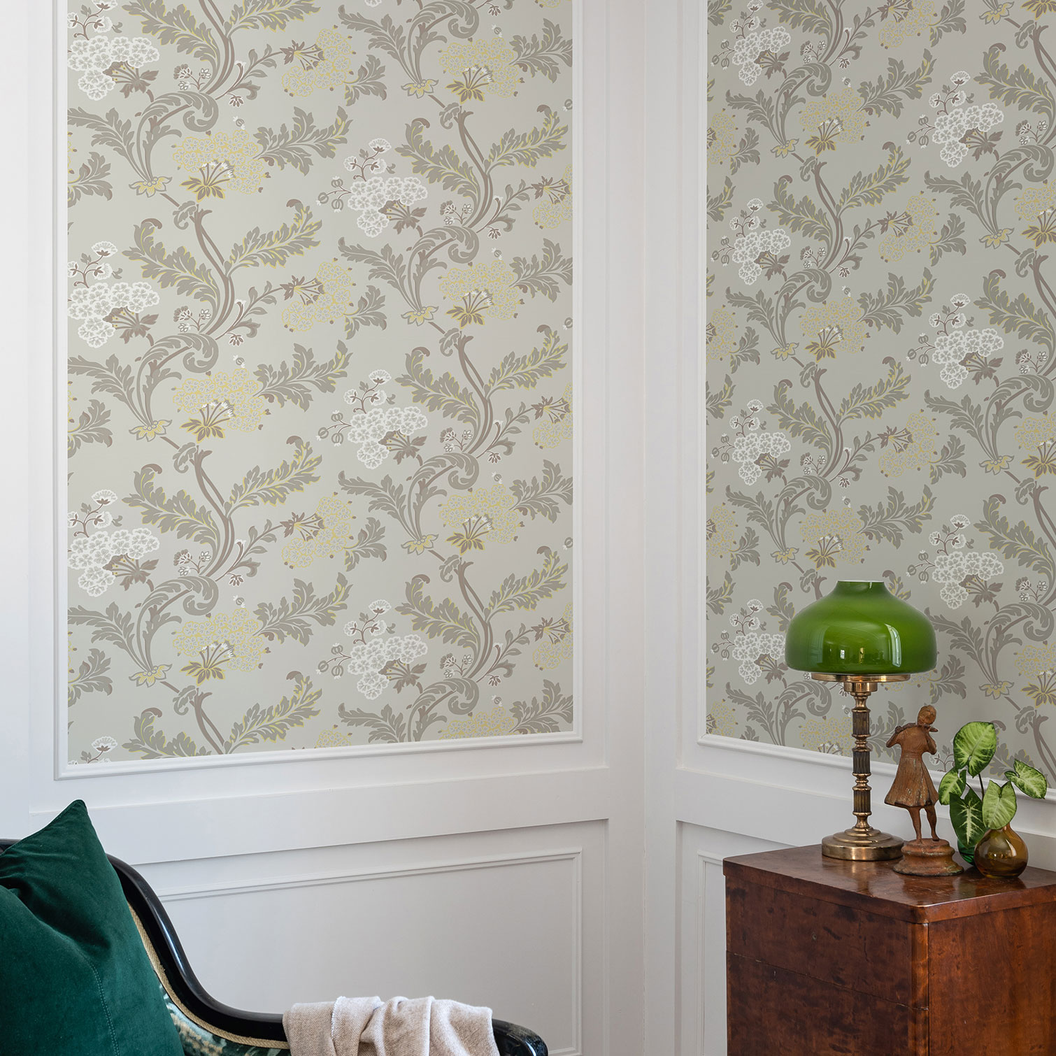 Tapet Duro Gammalsvenska Lydias Gård Guld/Beige 696-01