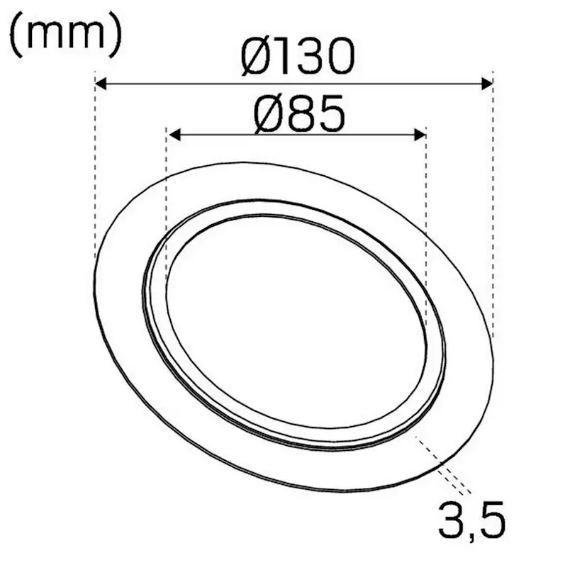 Täckring Hide-a-lite Vit