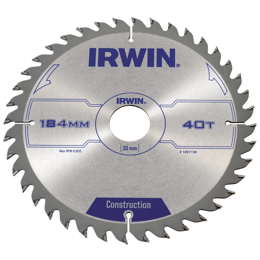 Sågklinga Irwin 184x30/20/16mm 40t 2,5mm