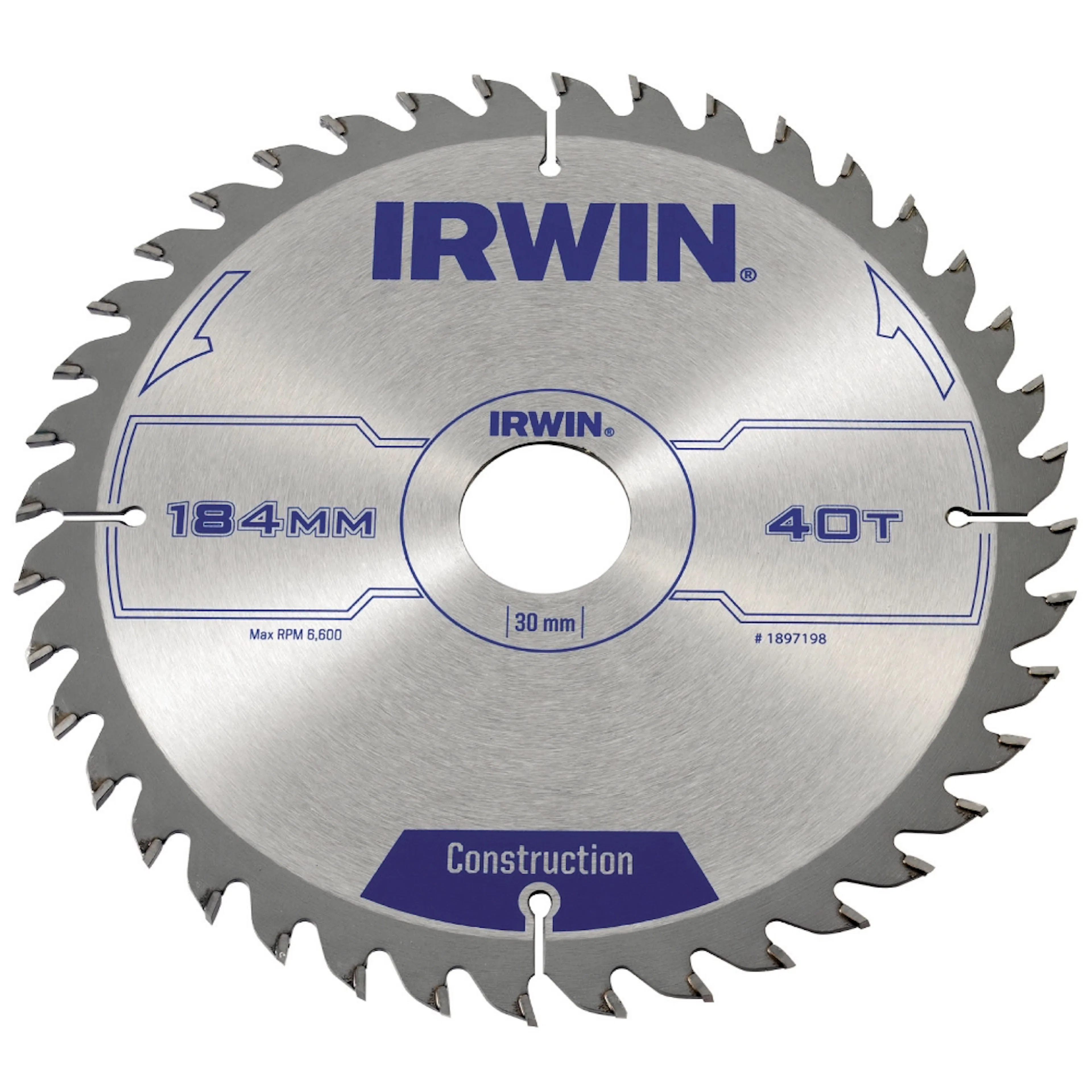 Sågklinga Irwin 184x30/20/16mm 40t 2,5mm