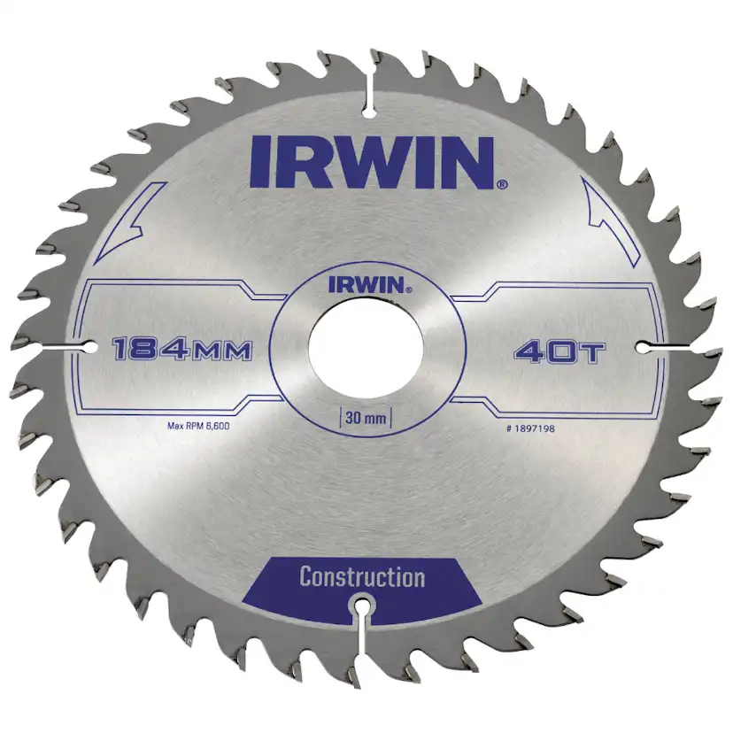Sågklinga Irwin 184x30/20/16mm 40t 2,5mm