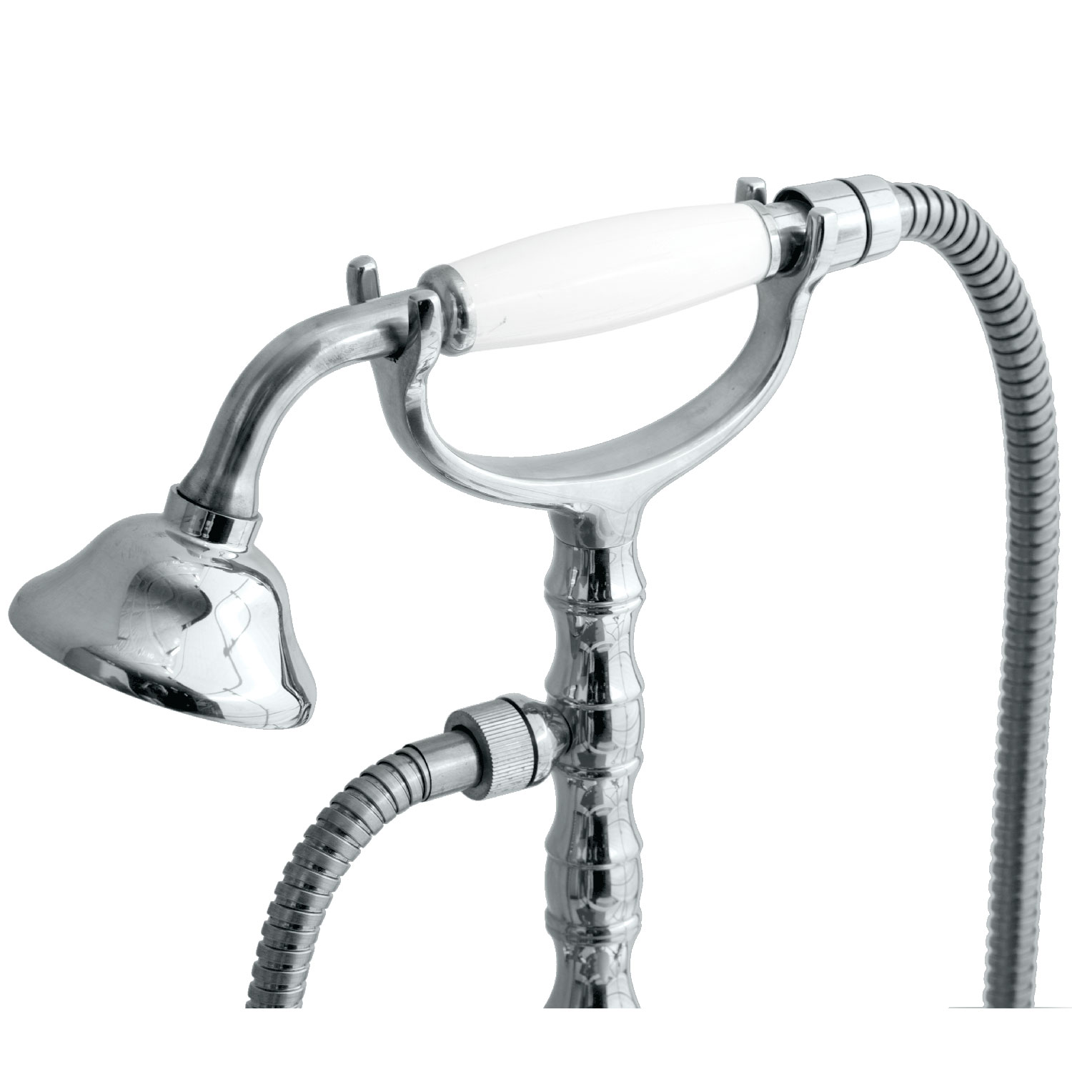 Lavabo Retro 2-grebs badekararmatur med håndbruser krom Krom