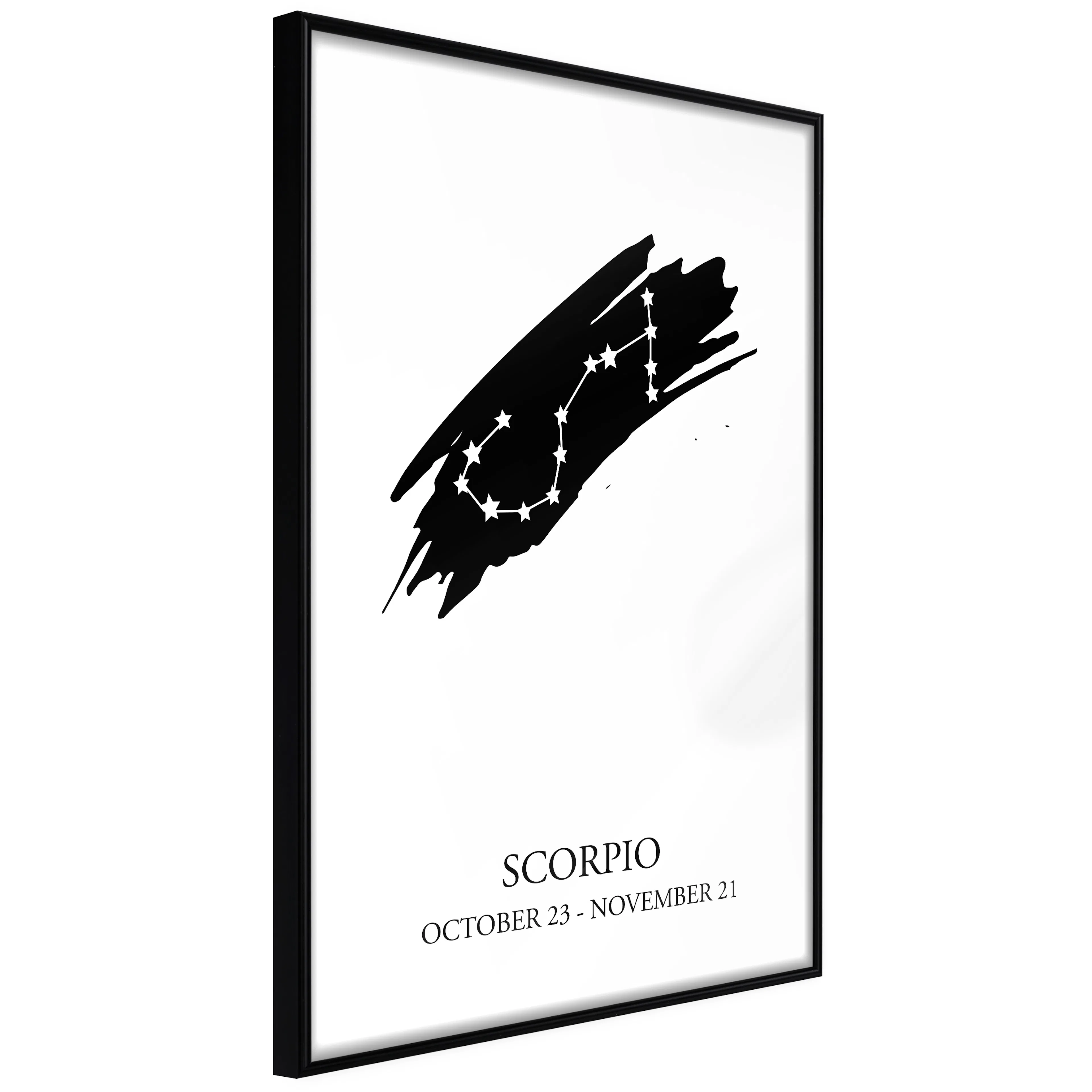 Affisch - Zodiac Signs: Scorpio [Poster] 20x30 Svart ram, 20x30 cm