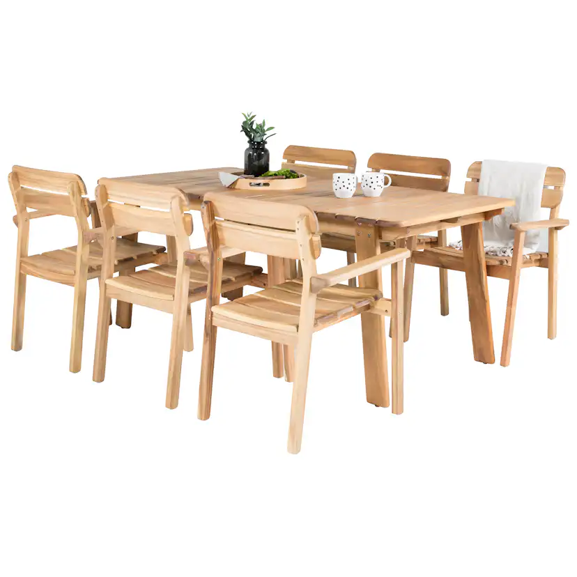 Matgrupp Venture Home Minnie 180 med 6 Moa Matstolar