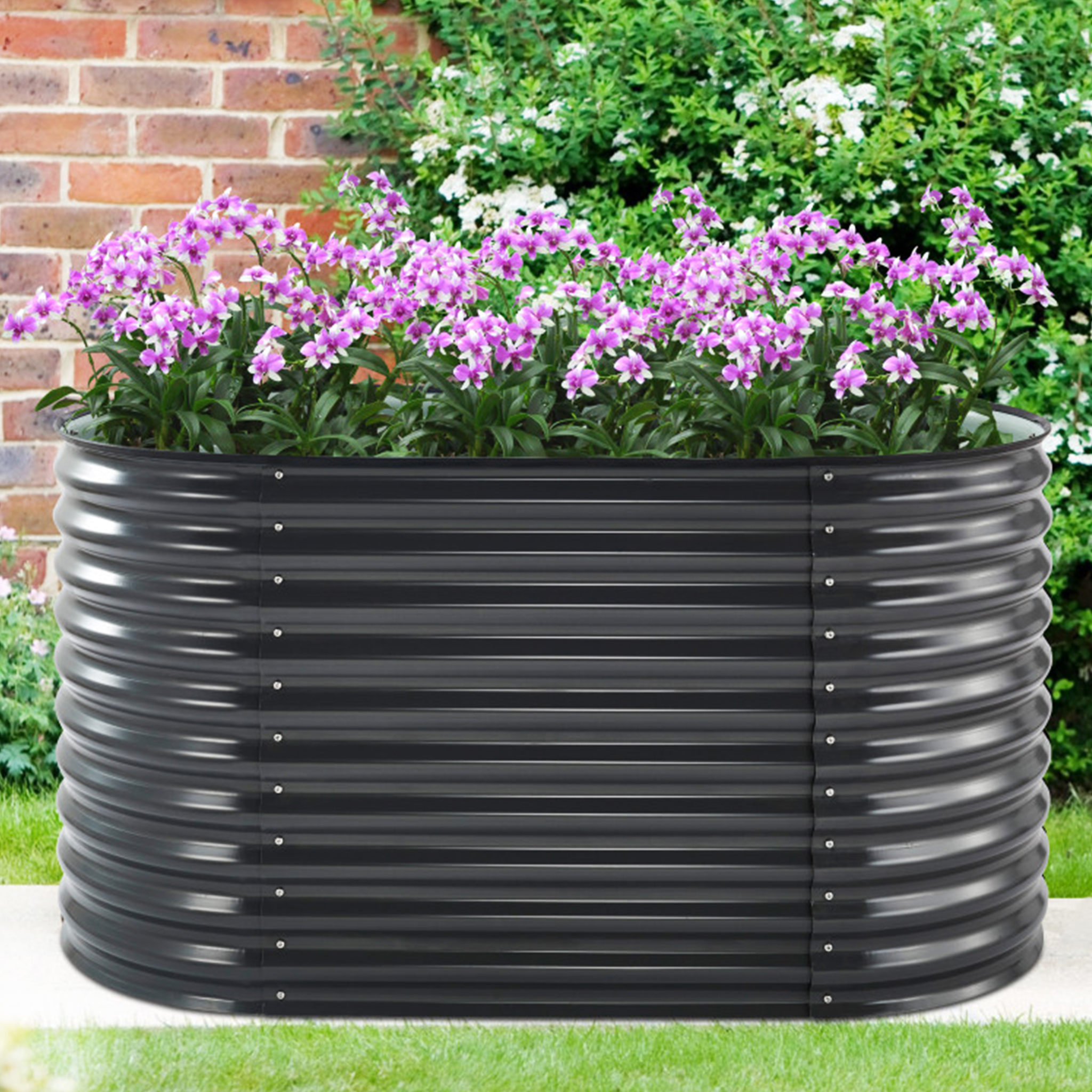 Odlingslåda Metalcraft Galvaniserat Stål 160 cm