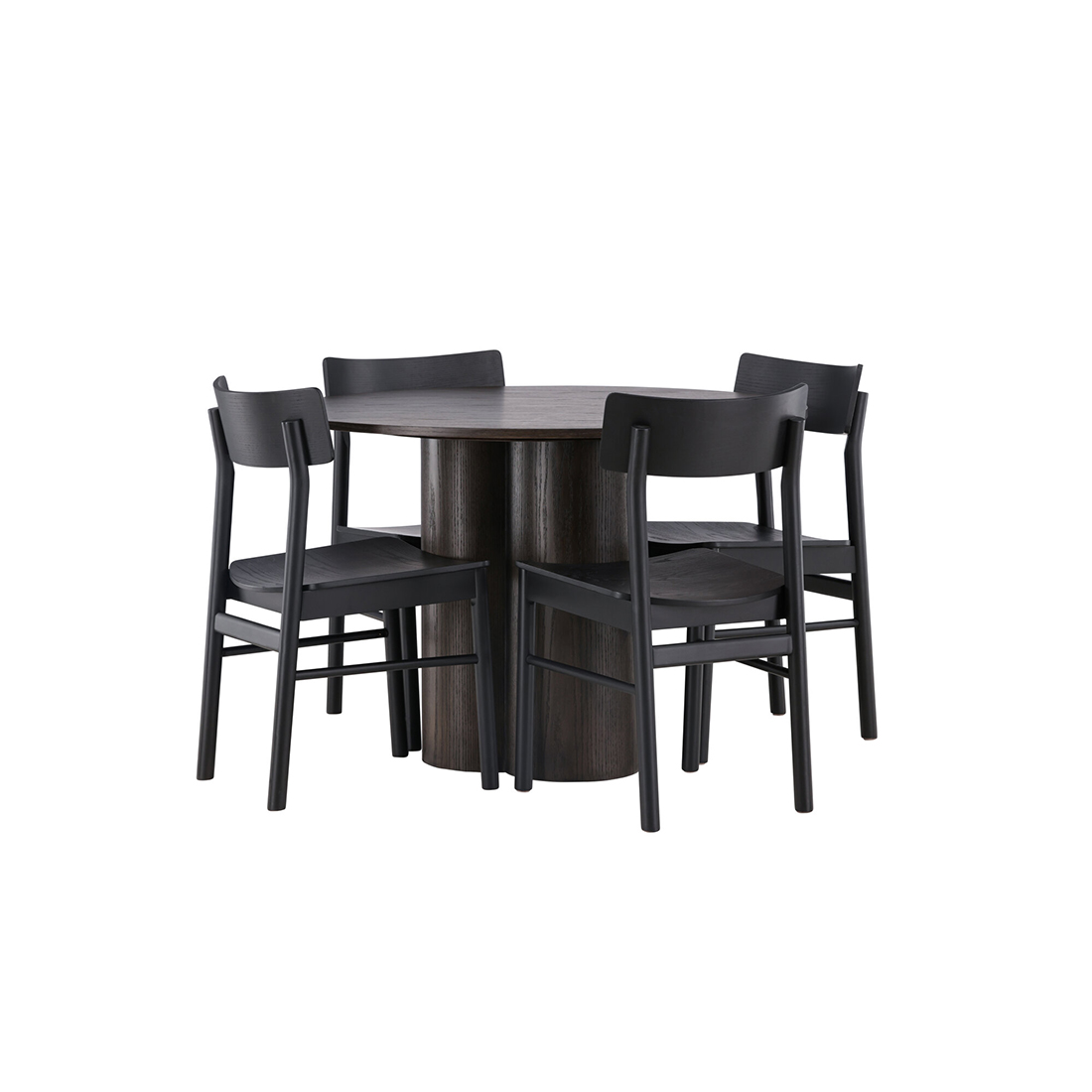 Matgrupp Venture Home Olivia Ø110 cm med 4st Montros Matstolar