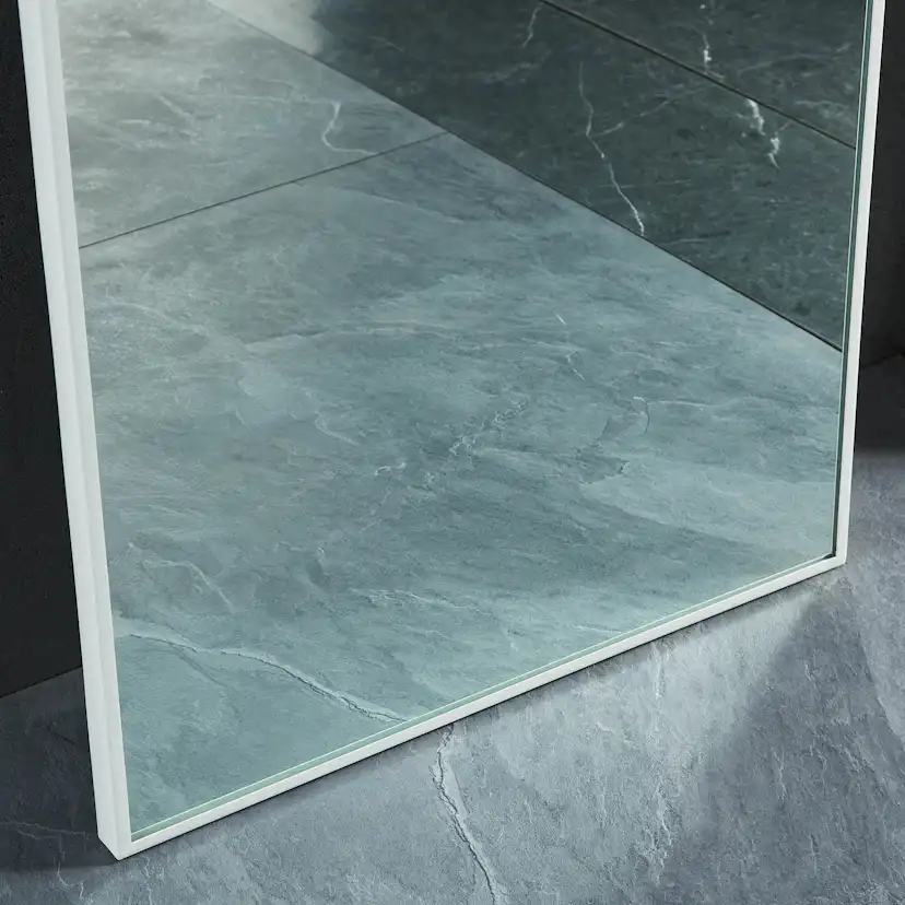 Golvspegel rund 700x1850mm - vit Vit