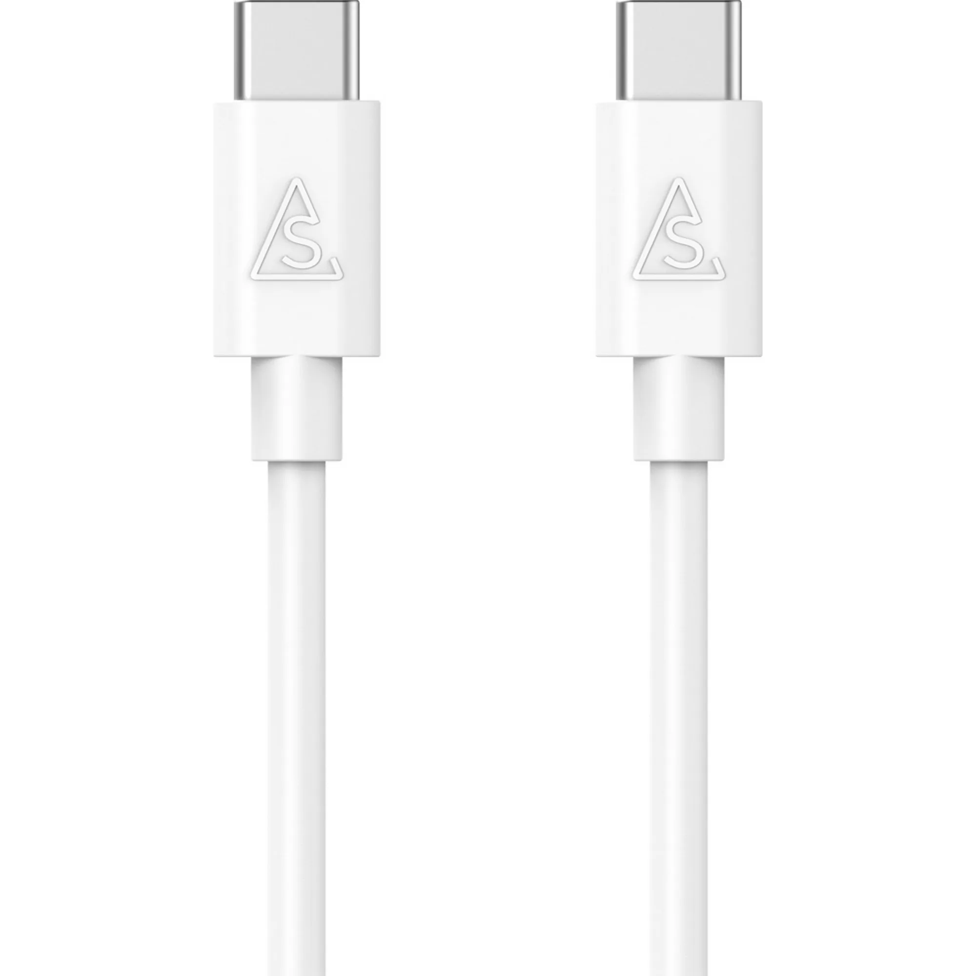 USB-C/USB-C 2.0 cable 2m Vit, Kabellängd: 2 m