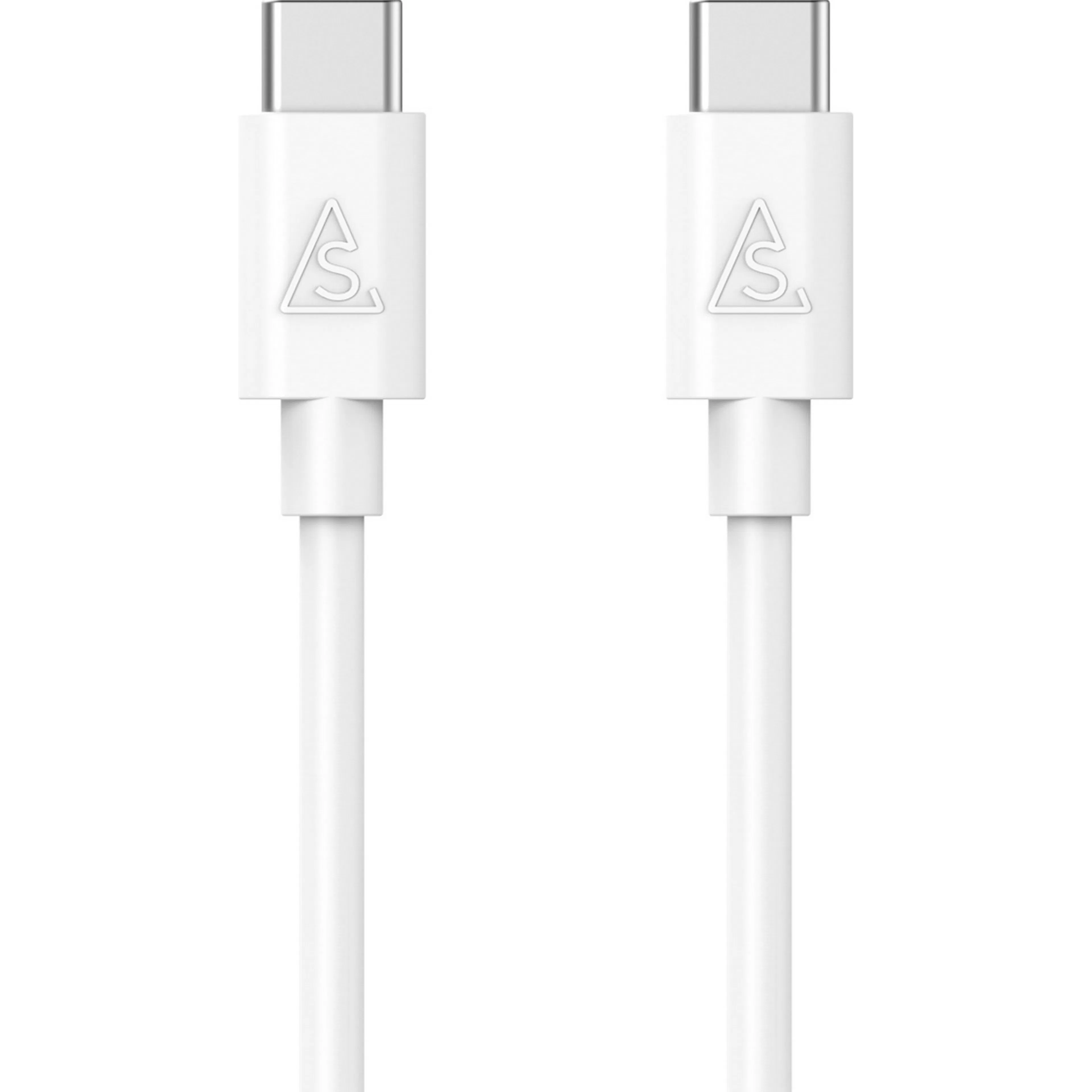 USB-C/USB-C 2.0 cable 2m Vit, Kabellängd: 2 m