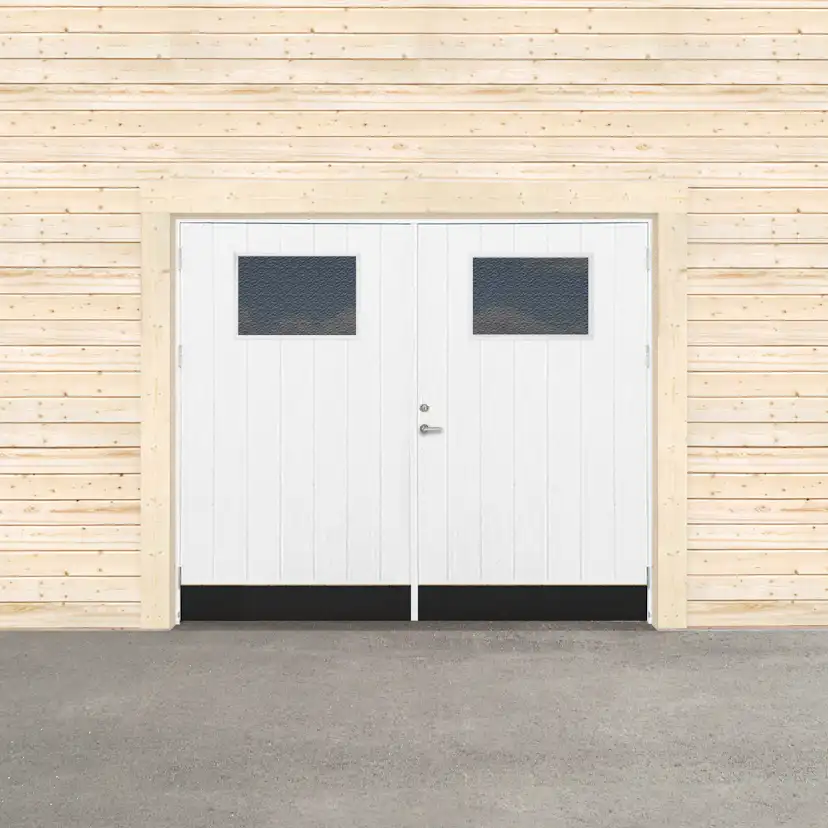 Garageport Sveadörren Kall Cotswold Grundmålad