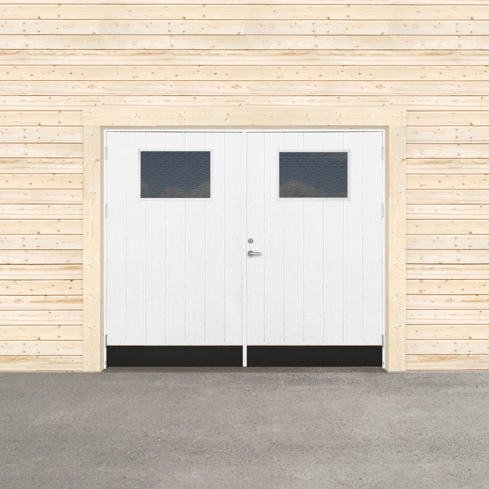 Garageport Sveadörren Varm Cotswold Grundmålad