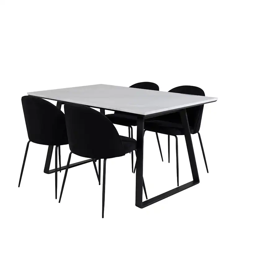 Matgrupp Venture Home Estelle 140 med 4 Wrigley Stolar