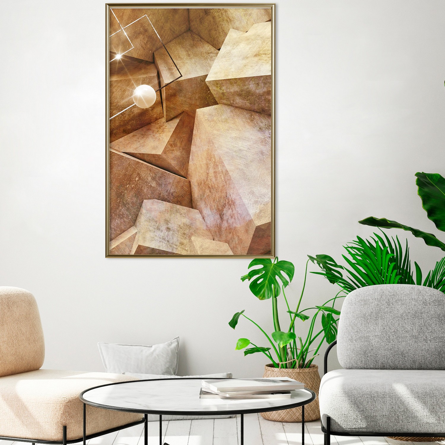 Affisch - Saffron Corners [Poster] 20x30 Guld ram, 20x30 cm