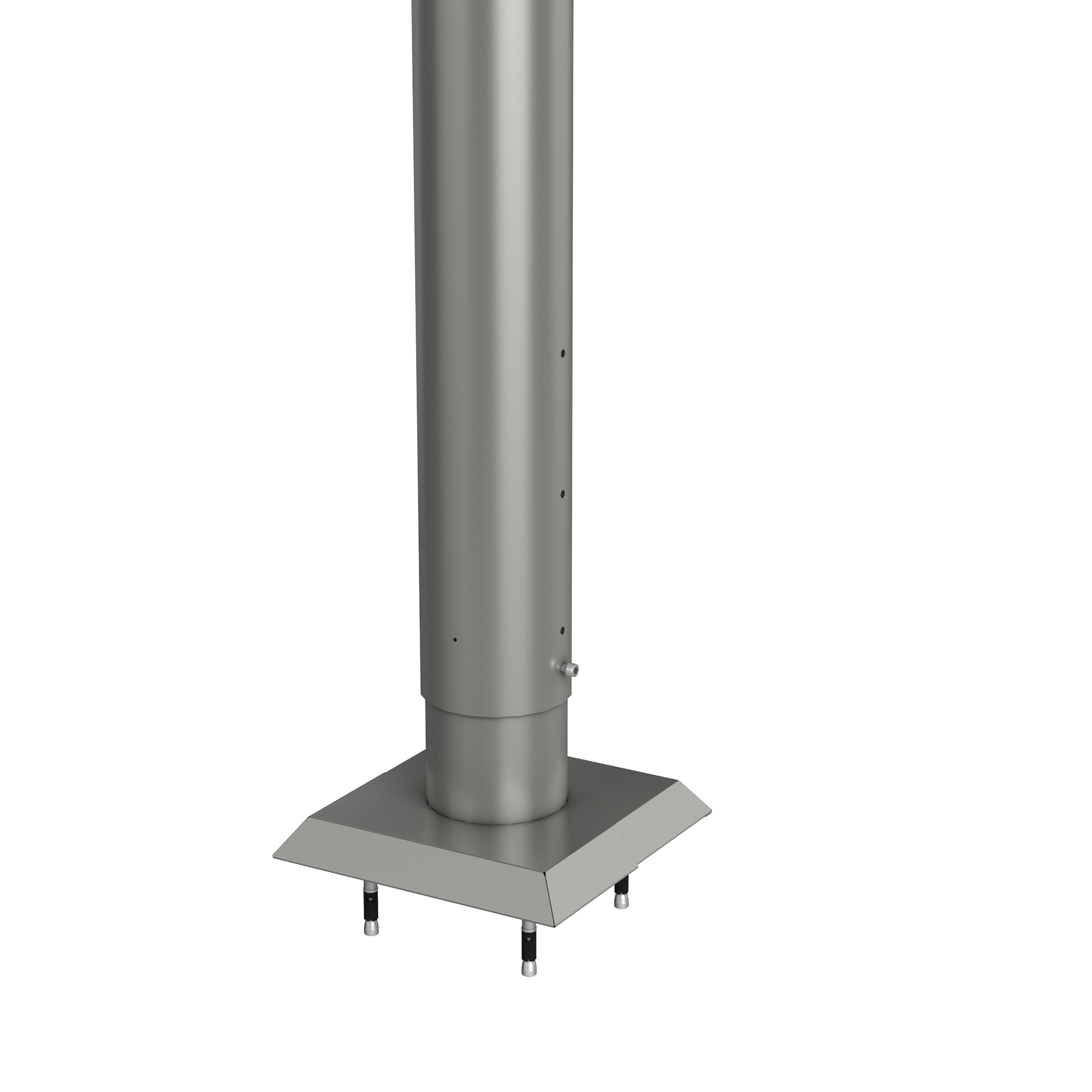 Stolparna tilSkärmvägg för förankring 180 cm höjdjusterbar m 180 cm, Kvartsgrå