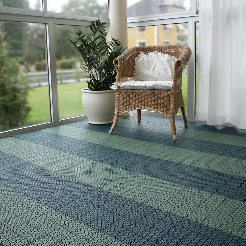 Golvplatta Hestraplattan Universa Emerald Green