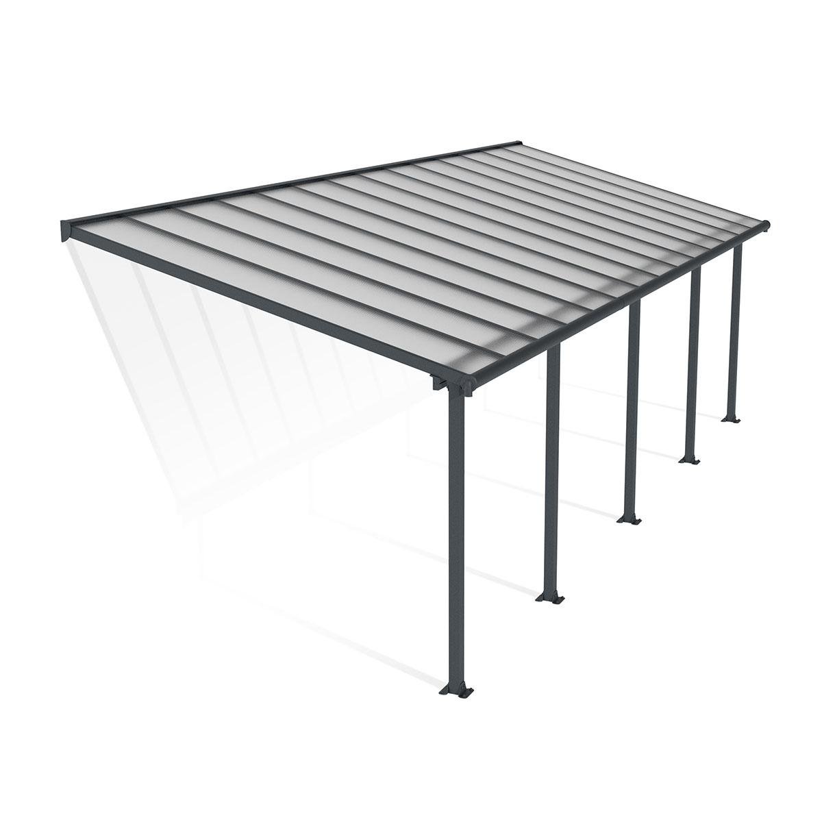OLYMPIA PATIO COVER 3X8.51 GREY CLEAR 3 x 8,5