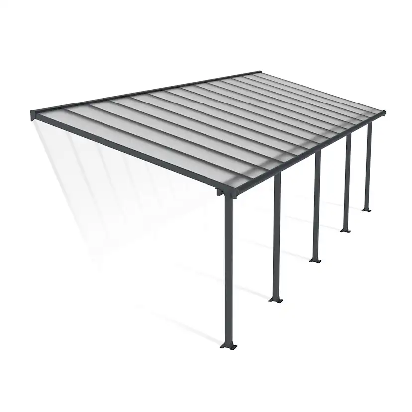 OLYMPIA PATIO COVER 3X8.51 GREY CLEAR 3 x 8,5