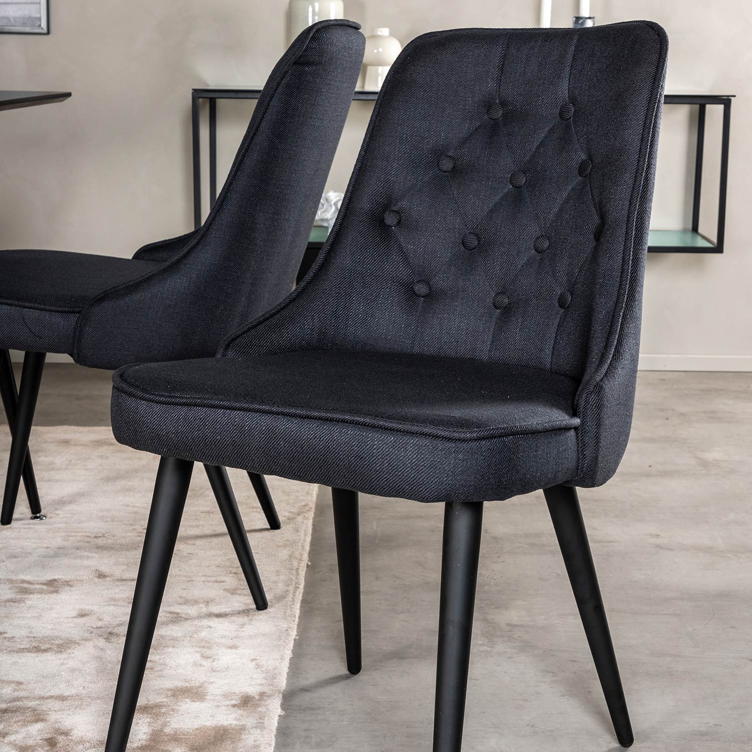 Matgrupp Venture Home Silvia med Iläggsskiva och 4 Vera Stolar