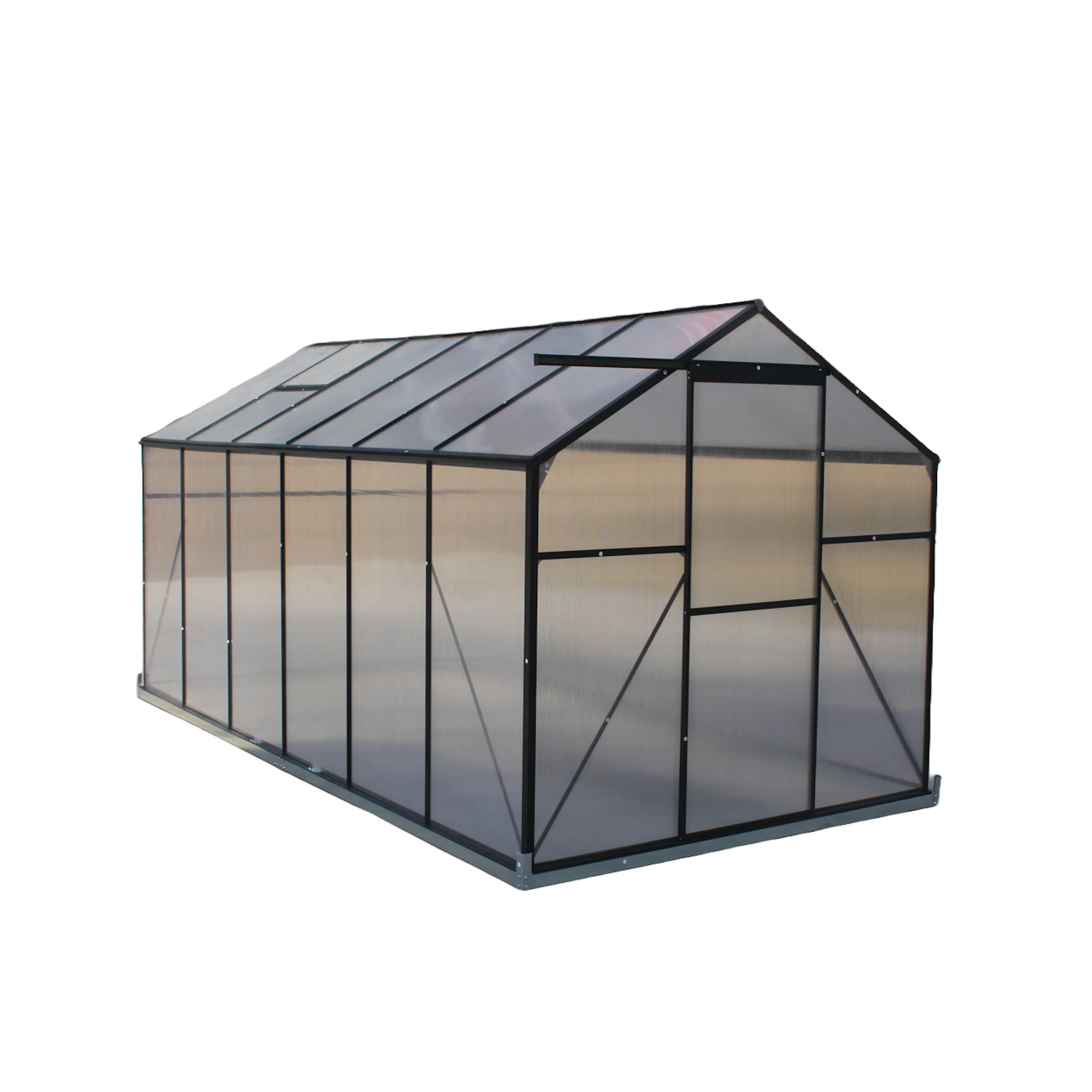 Växthus Mag-Pro 7,1 m² Svart Med Sockel