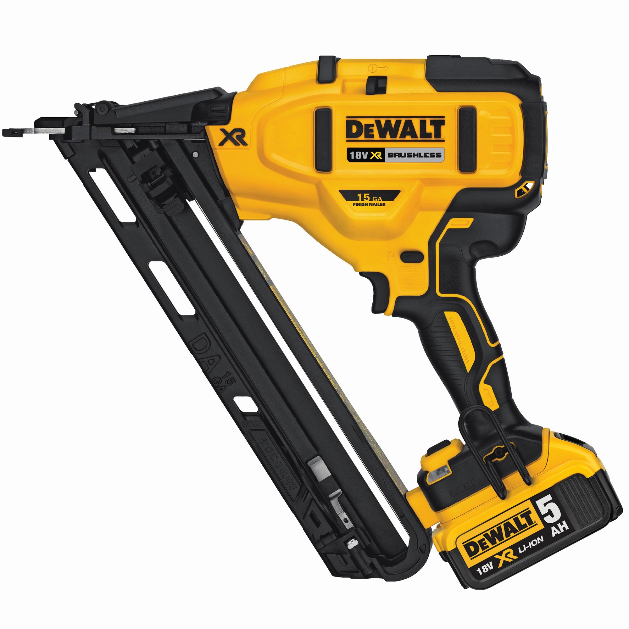 Spikpistol DeWalt DCN650P2 18V Kolborstfri 15Ga 2x5 Ah