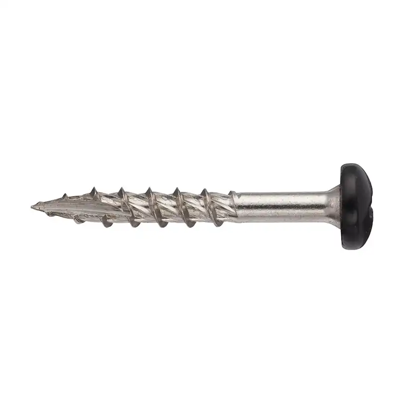 RÄNNKROKSKRUV TRÄ JET. 4,8x25 A2 SVART Dimension: 4,8x25 mm, Svart
