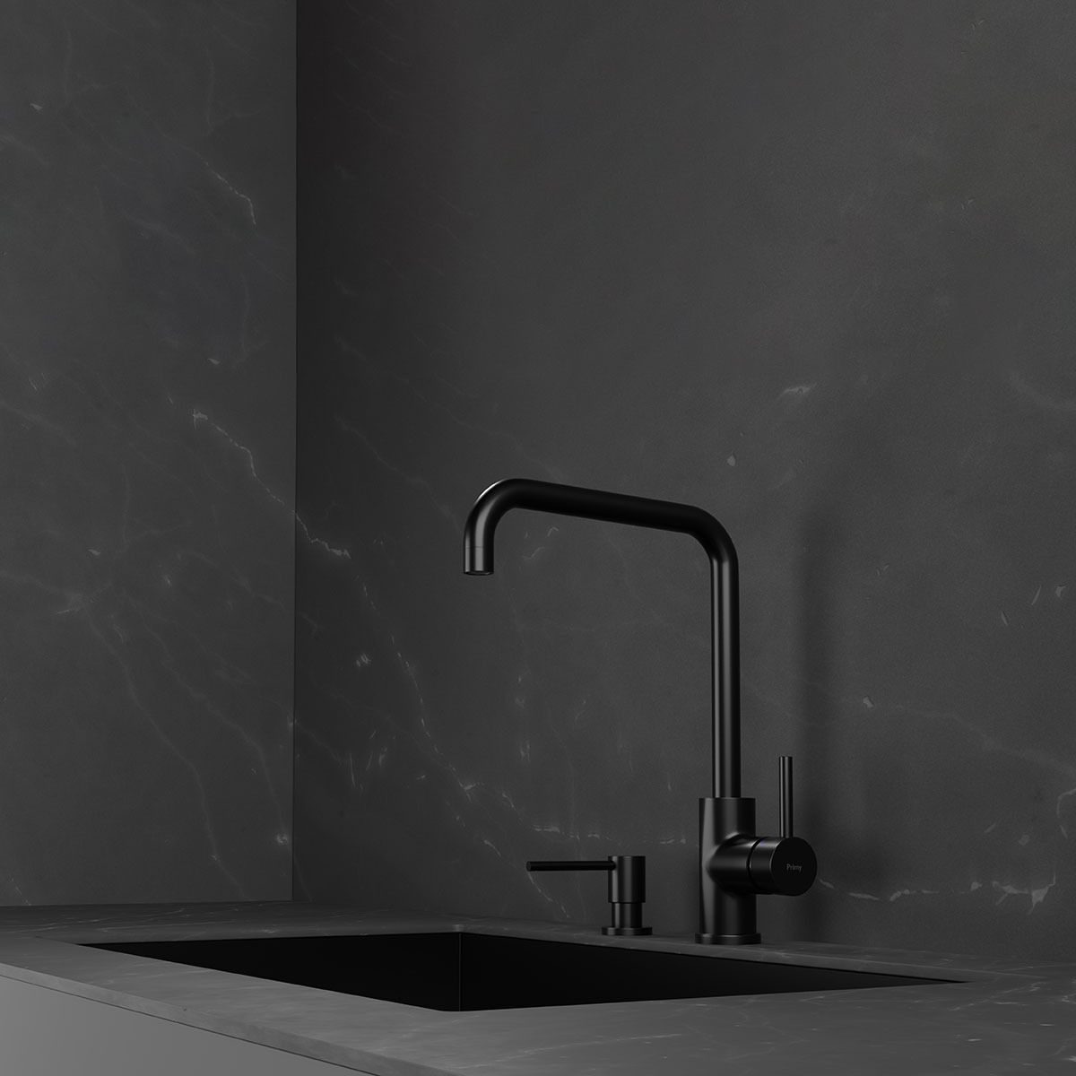 Köksblandare Scandtap Steel Square Shadow utan Diskmaskinsavstä Shadow Utan Diskmaskinsavstängning