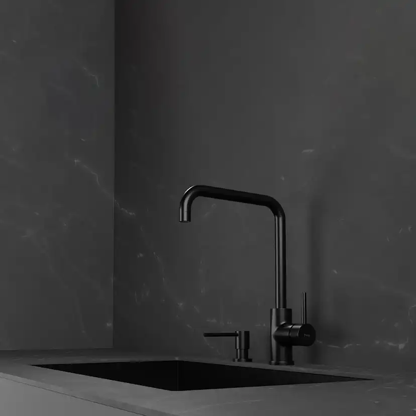 Köksblandare Scandtap Steel Square Shadow utan Diskmaskinsavstä Shadow Utan Diskmaskinsavstängning