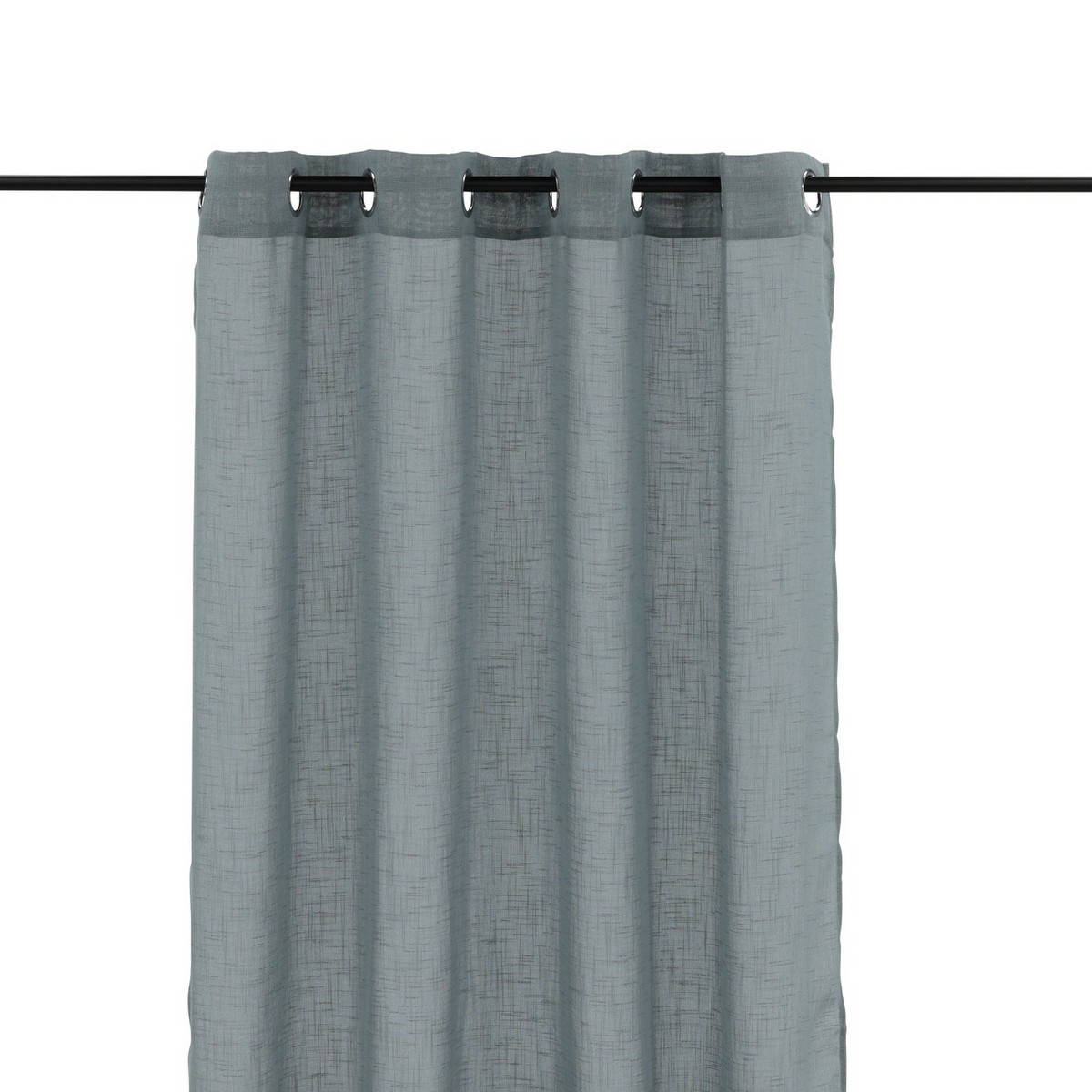 Kaya Curtain Polyester/fake linen - Grey - 140*290 - Eyelet Grå, Längd: 290 cm