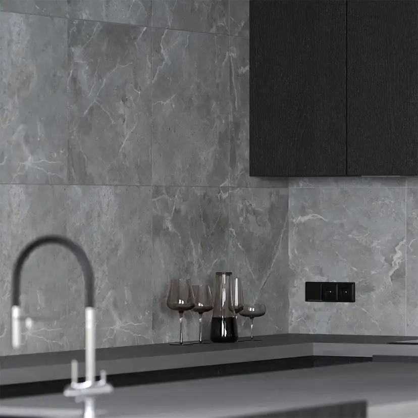 Klinker Tenfors Pulpis Dark Grey Marmor Matt 60x60