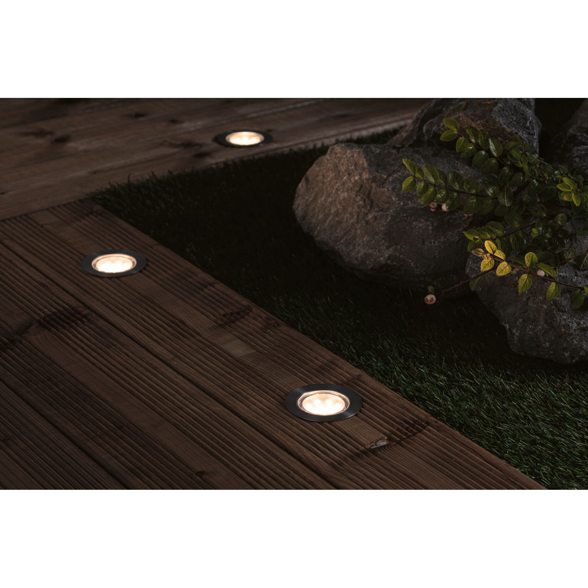 LED Infälld Markbelysning Paulmann Plug & Shine Floor Profil Spot Insektsvänlig IP67 2W 3-pack med Kabel & Transformator