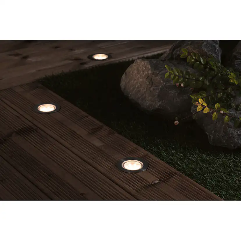 LED Infälld Markbelysning Paulmann Plug & Shine Floor Eco IP67 24V 3-pack med Kabel & Transformator