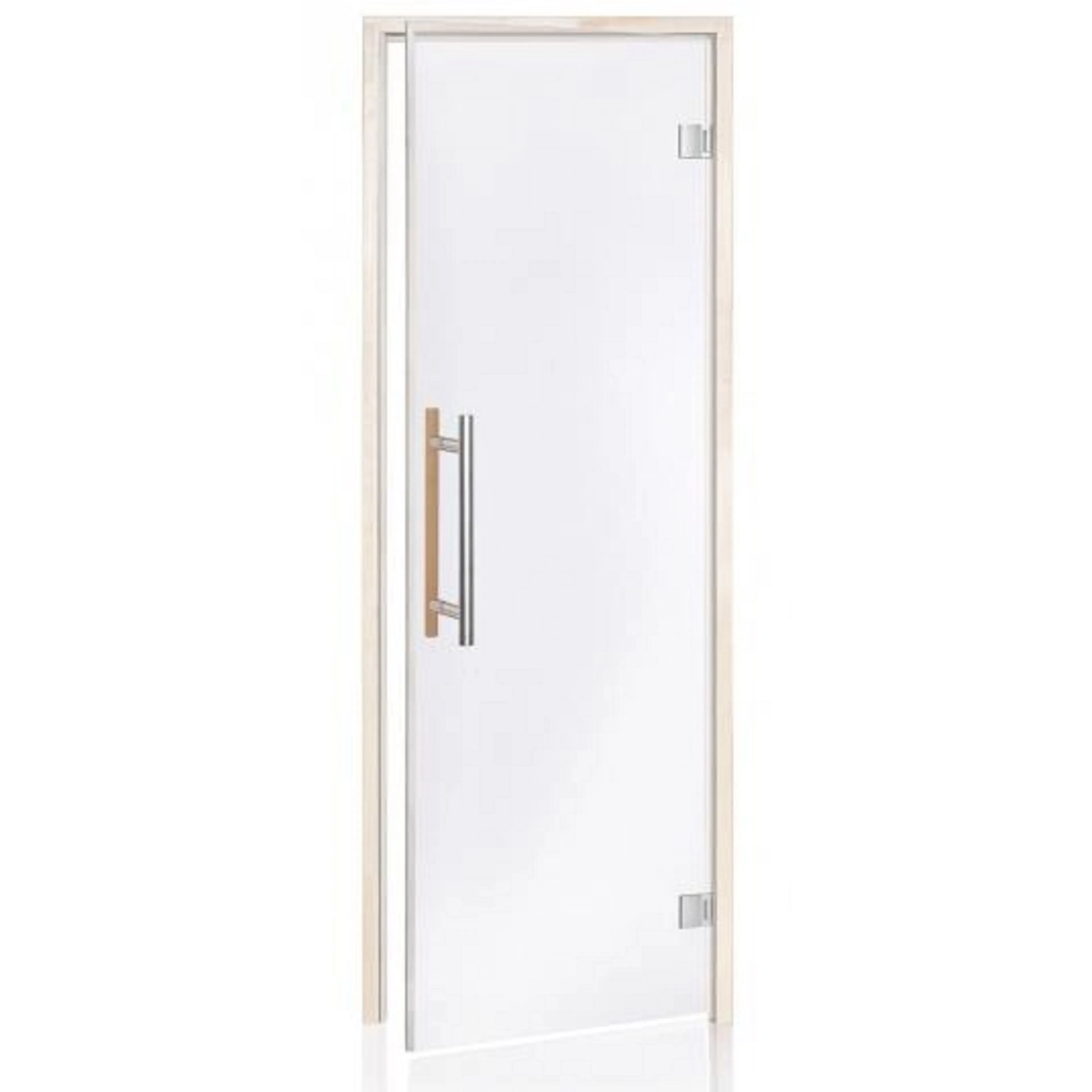 Bastudörr BeneLux med magnetlist 7x20 Klart glas och Alkarm 2000x700 mm, Klarglas
