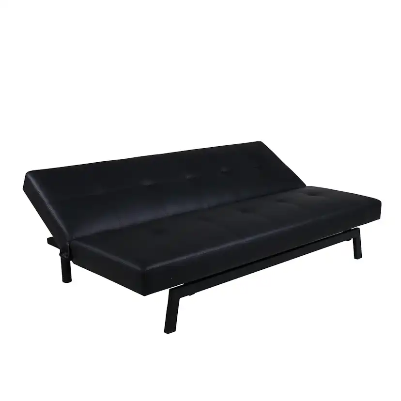 Bäddsoffa Venture Home Bodil Svart Konstläder 2-sitssoffa 180x80x55 cm 1 Sovplats