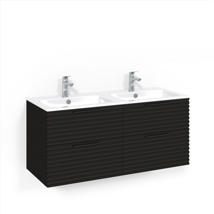 Tvättställsskåp Macro Design Crown Stripe med Dubbelt Tvättställ
