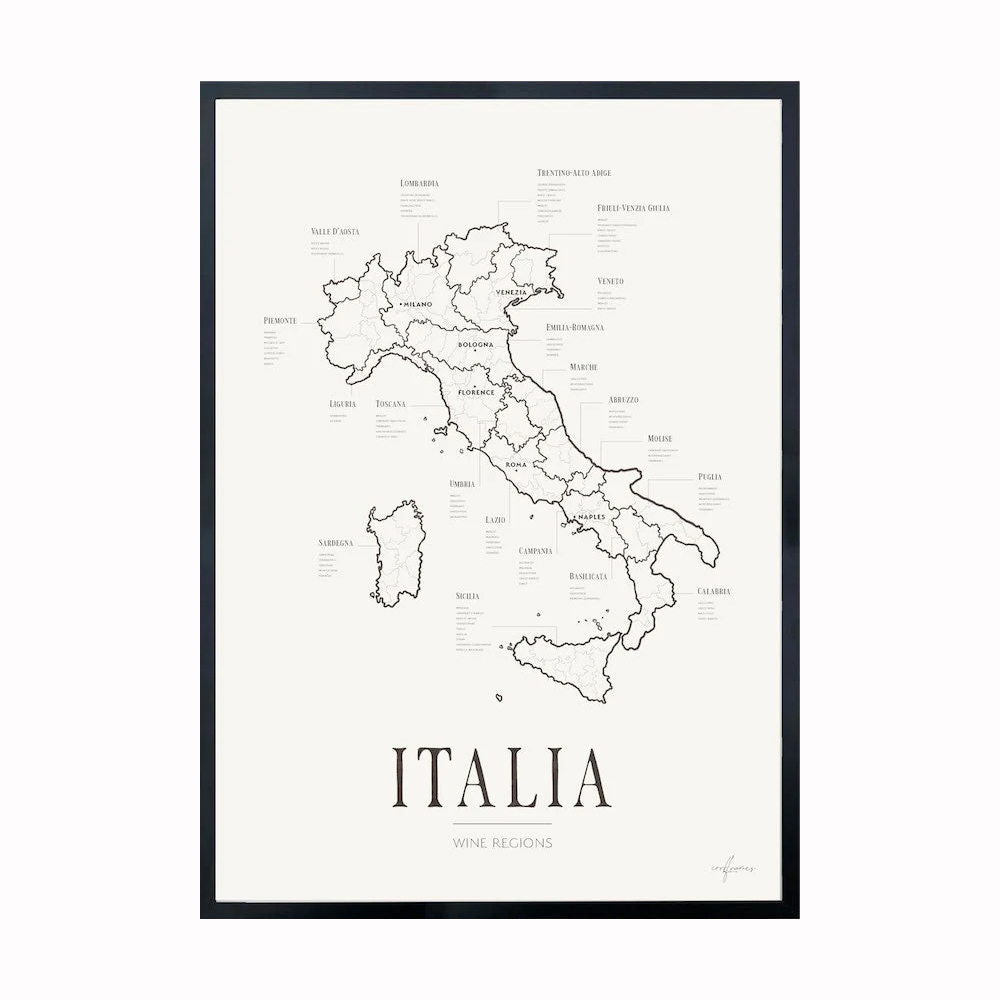 Poster Corkframes Vinkarta Italien