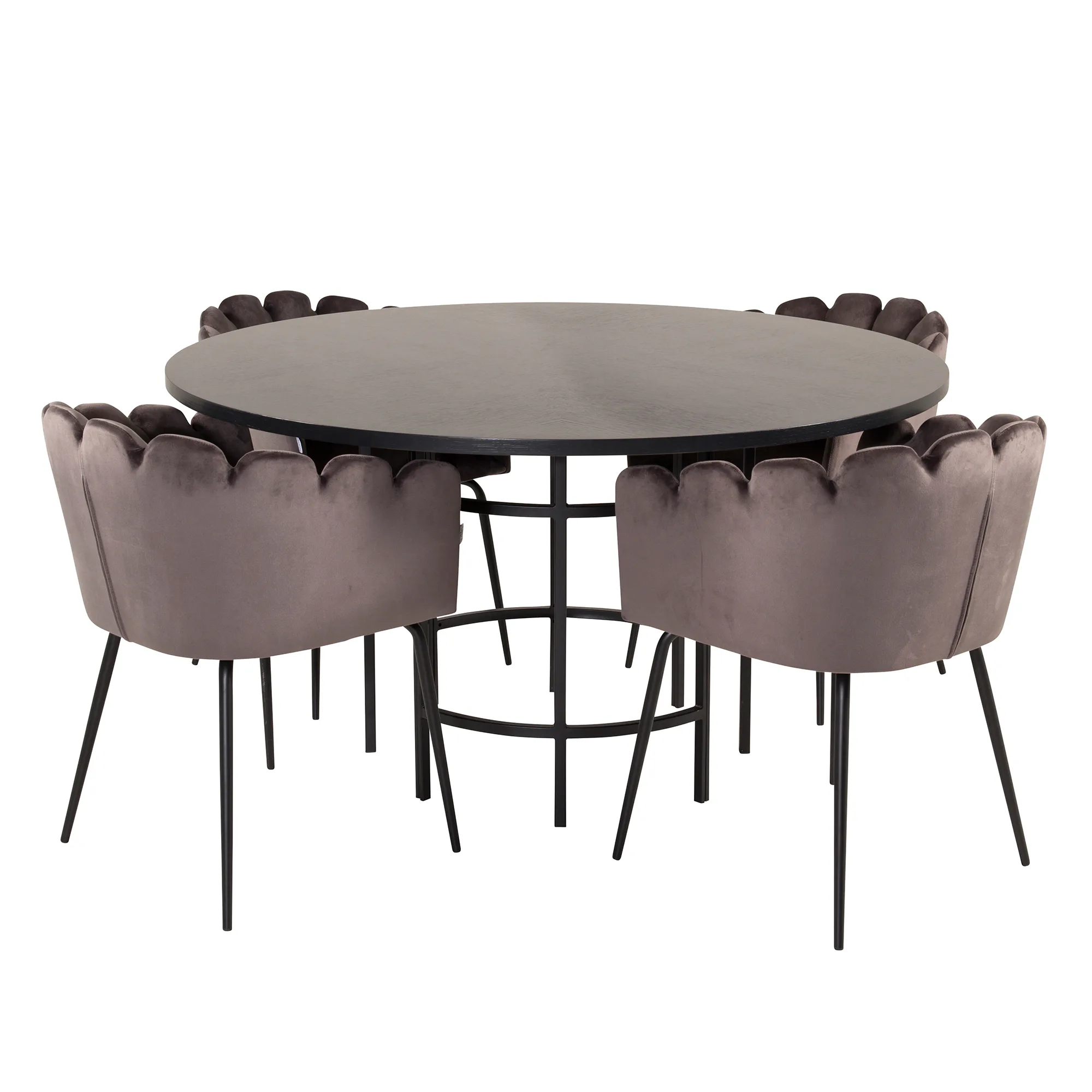 Matgrupp furniture/fashion Copenhagen med 4 Gråa Limhamn Stolar