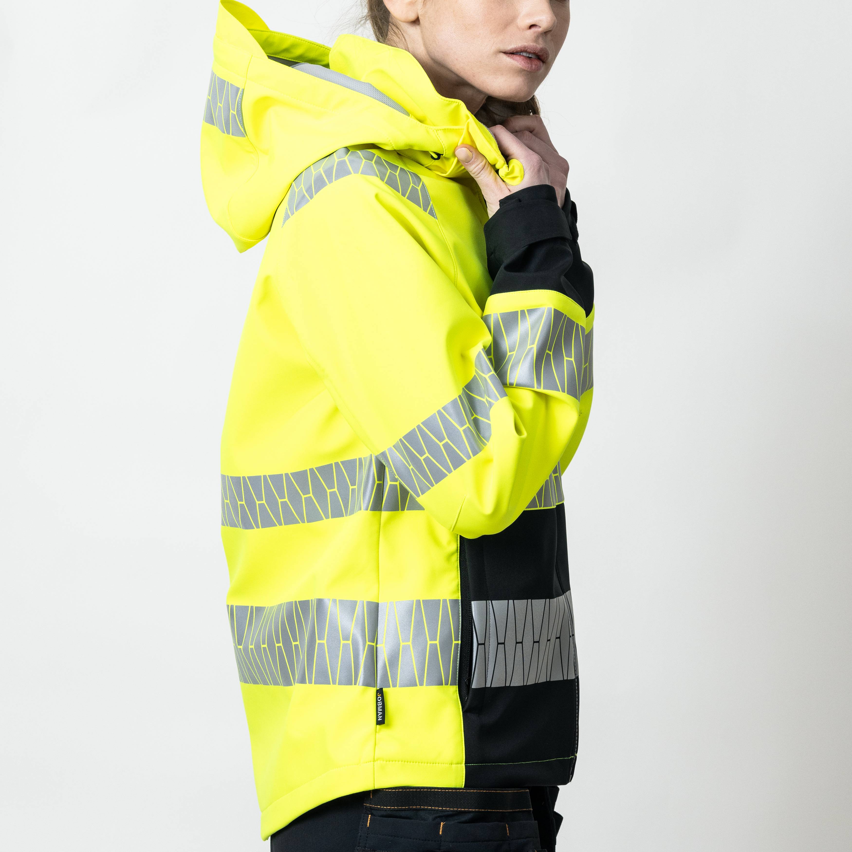 Softshelljacka Jobman Varsel Lady Gul/Svart