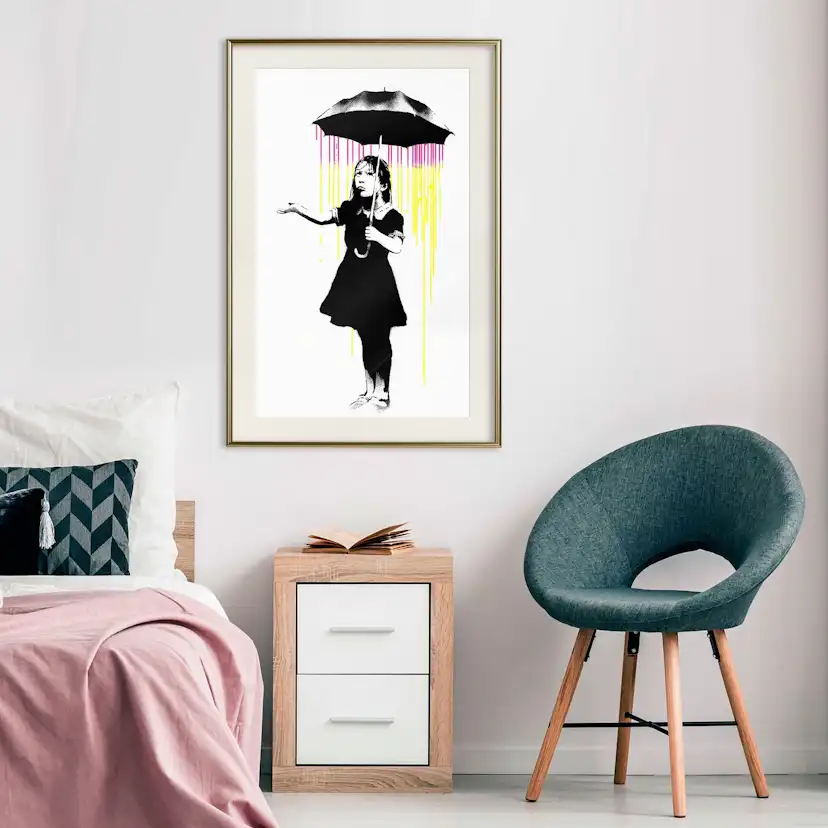 Poster Artgeist Affisch Girl with Umbrella