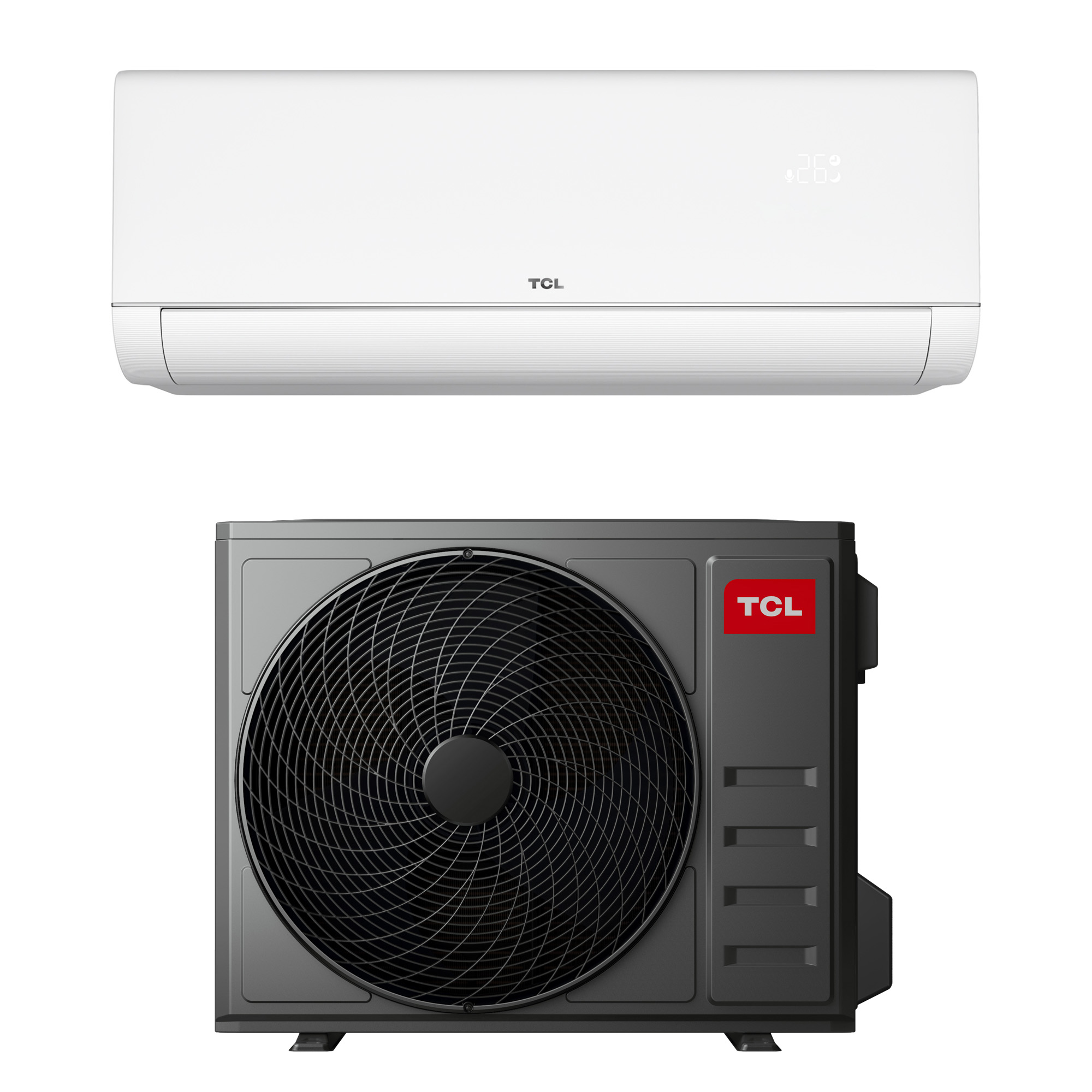 Luftvärmepump TCL BreezeIN 2.0 P9 S18P9S1 Värme 6,8kW A+++ med Antracitgrå utomhusdel
