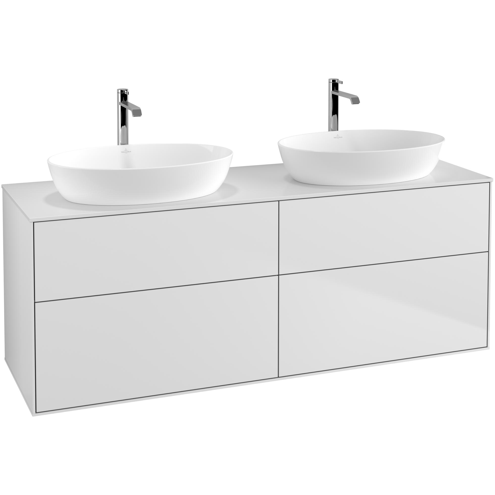 Tvättställsskåp Villeroy & Boch Finion med 4 Lådor och Bänkskiva för Två Fristående Tvättställ från Artis & Collaro