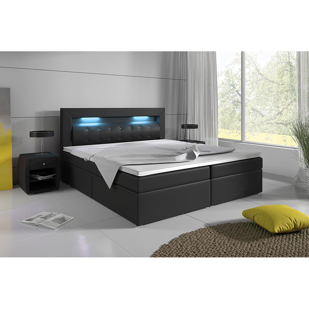 Kontinentalsäng Cloud47 Sängpaket Modena 180x200 med Förvaring och LED-belysning