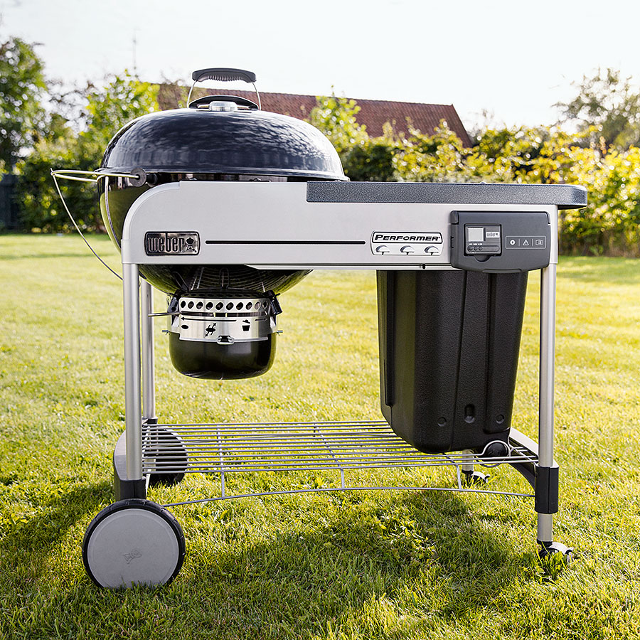 Kolgrill Weber Performer Deluxe GBS Svart Klotgrill med Gasoltändning & Gourmet BBQ System