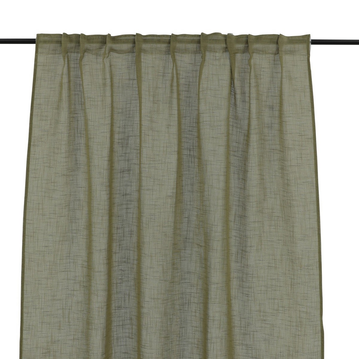 Kaya Curtain Polyester/linenlook - Green - 140*240 - Multi b Grön, Längd: 240 cm