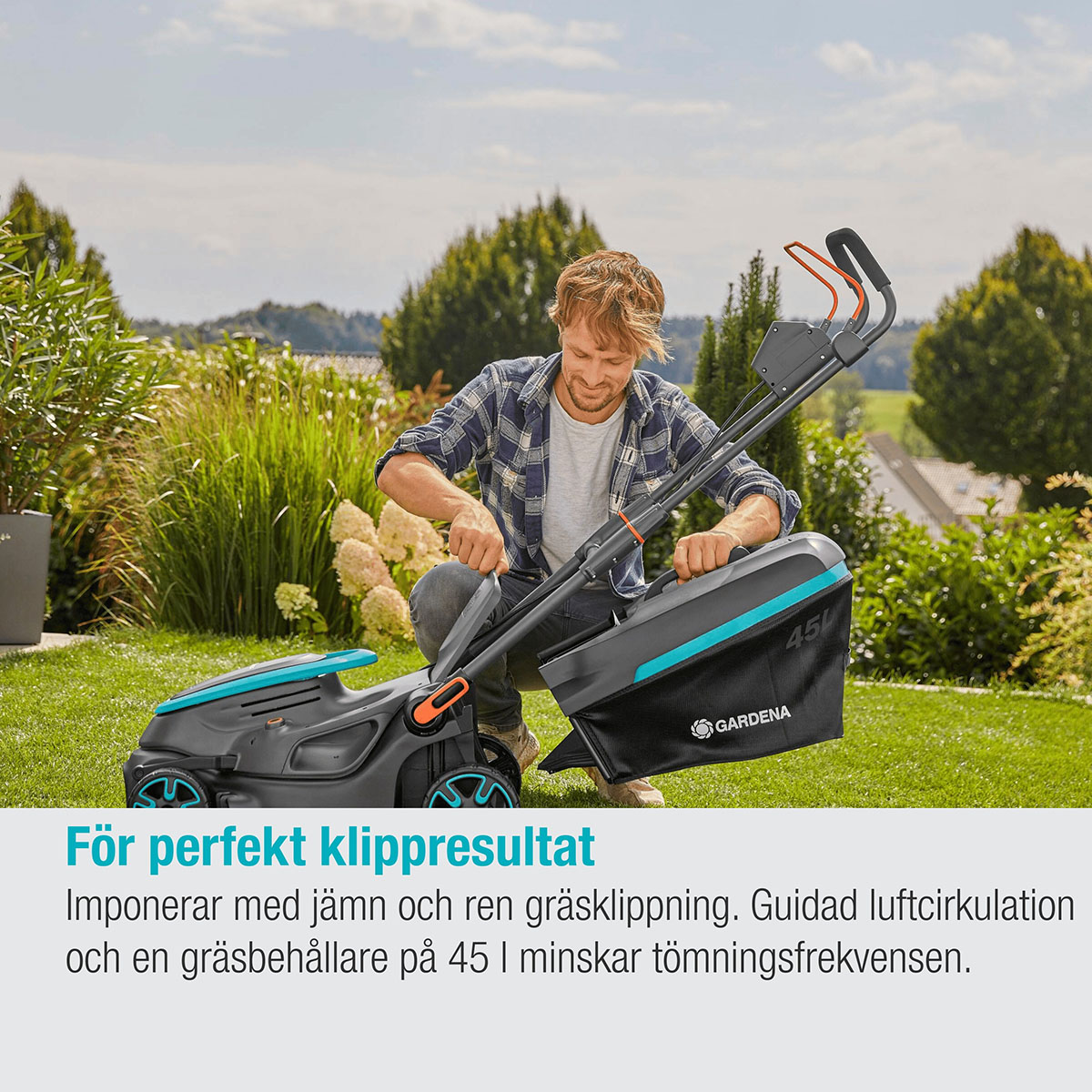 Batterigräsklippare Gardena PowerMax 37/36V P4A med Batteri och Laddare