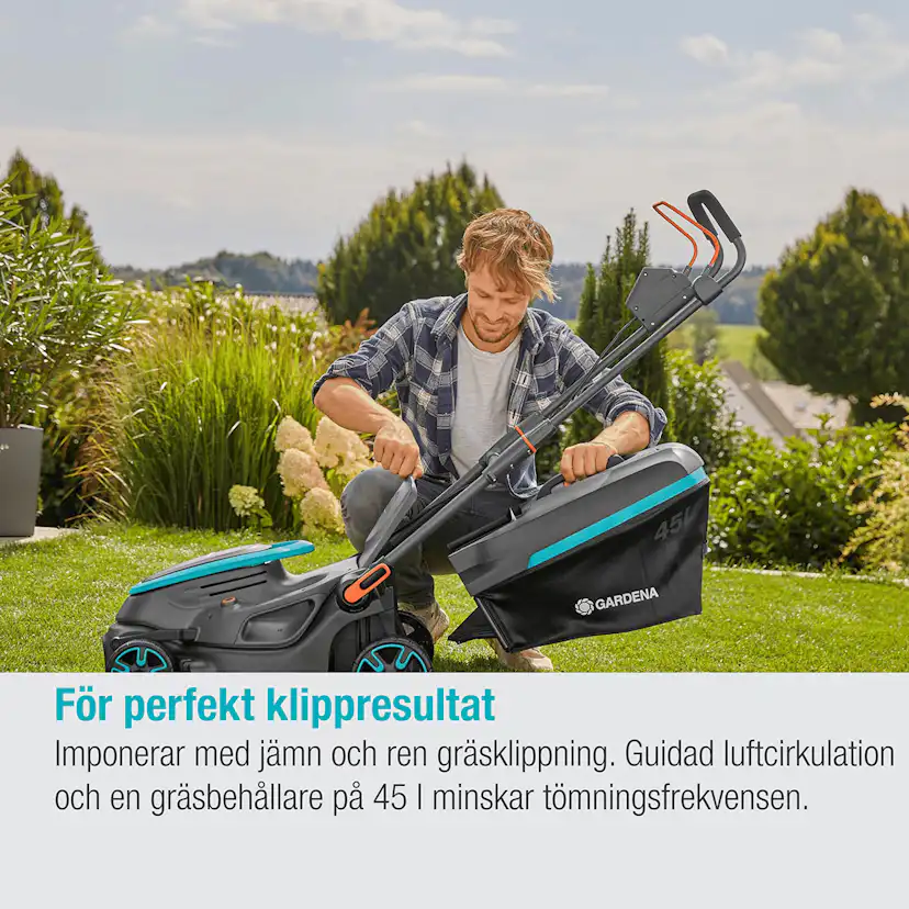 Batterigräsklippare Gardena PowerMax 37/36V P4A med Batteri och Laddare