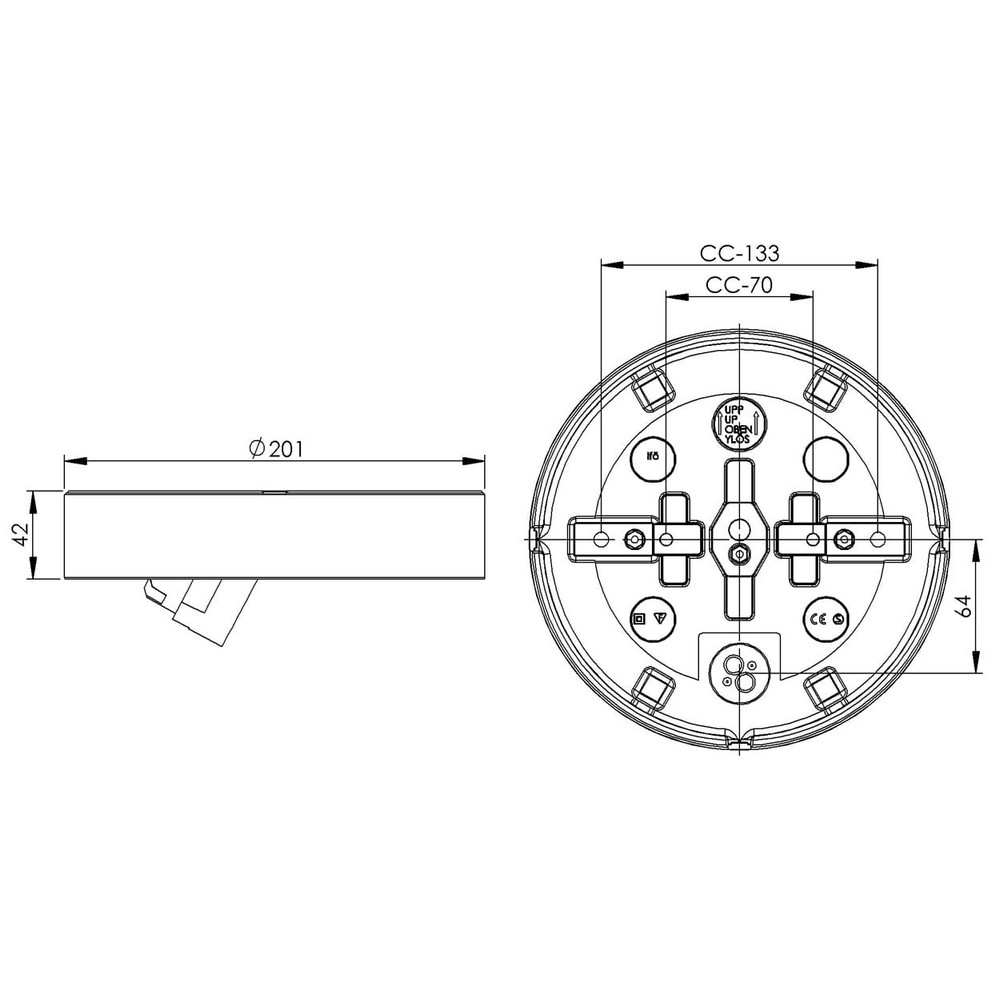 Armatursockel Ifö Electric IP44 Rak E27 185,5 mm